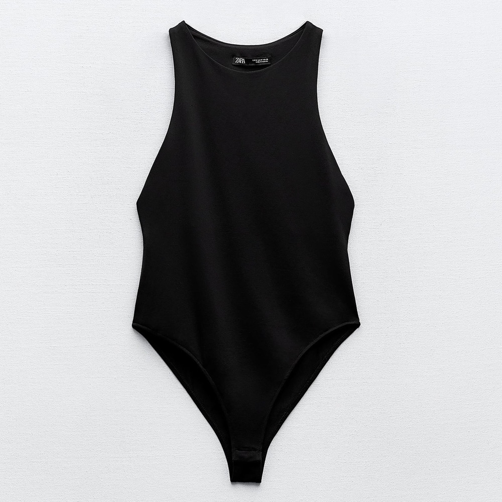 Zara Halter Neck Black Bodysuit